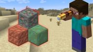 Raw copper, copper, and oxidized copper blocks (Image via Mojang)
